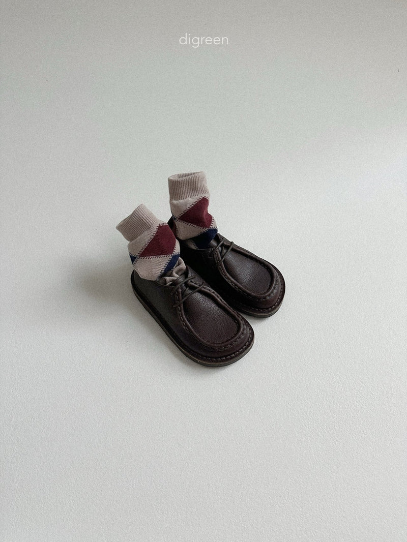 digreen / argyle socks【for kids】