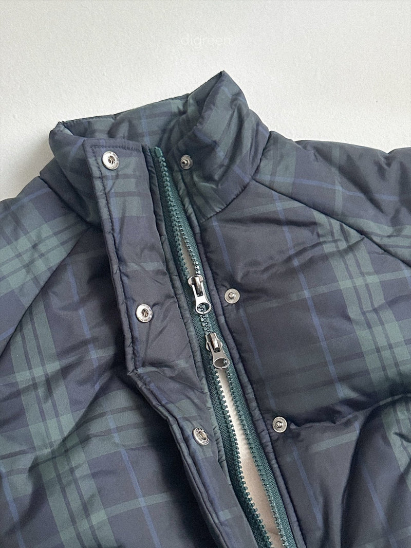 digreen / tori check padding【for kids】