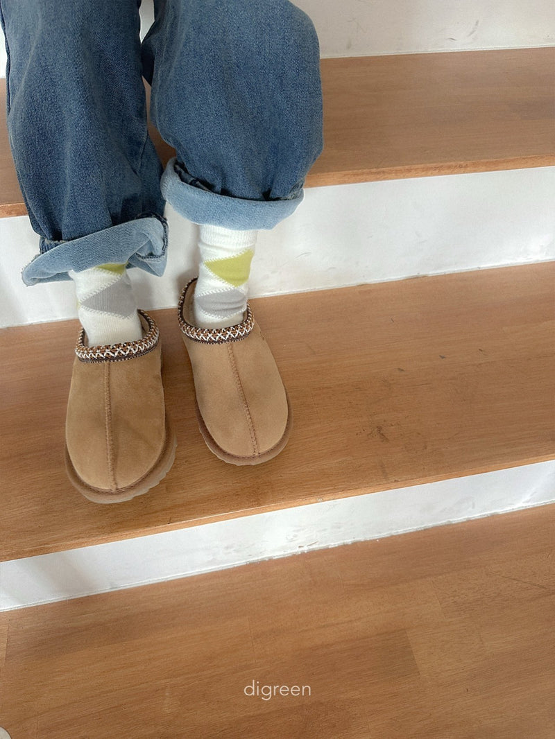 digreen / argyle socks【for kids】