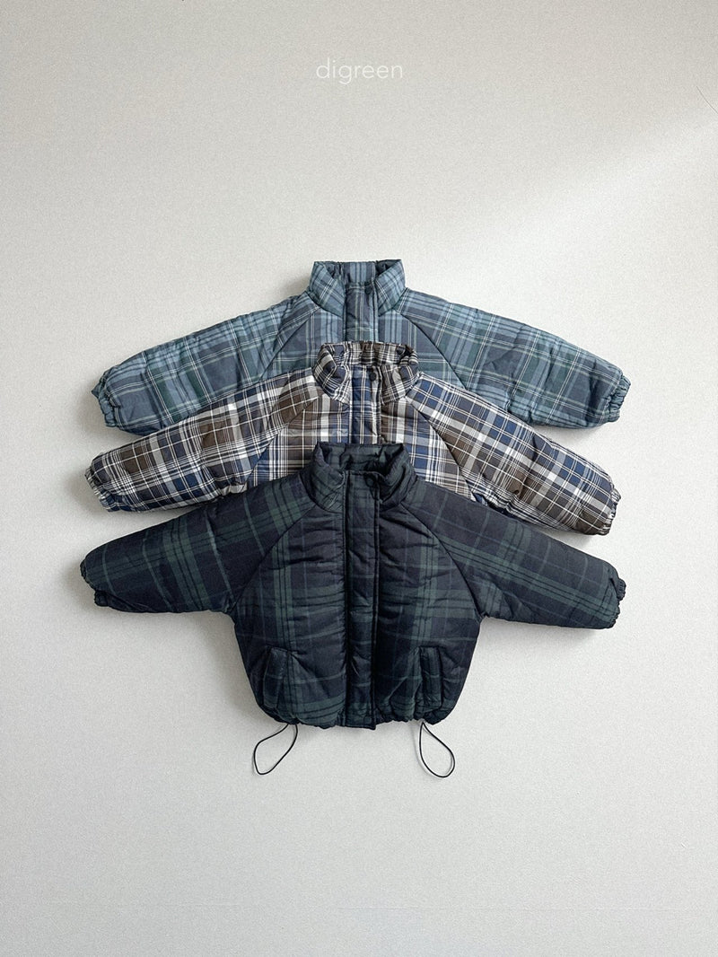 digreen / tori check padding【for kids】