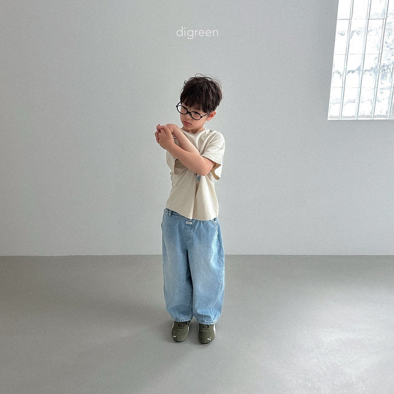 digreen / volume denim pants【for kids】