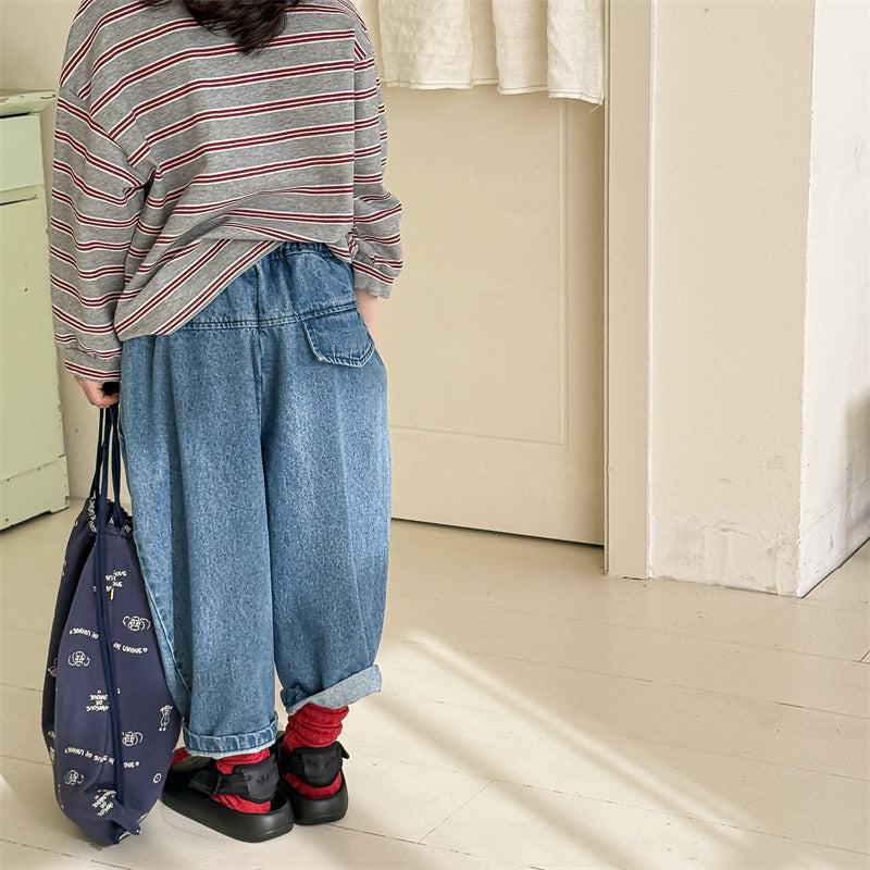 denim cocoon pants【for kids 】