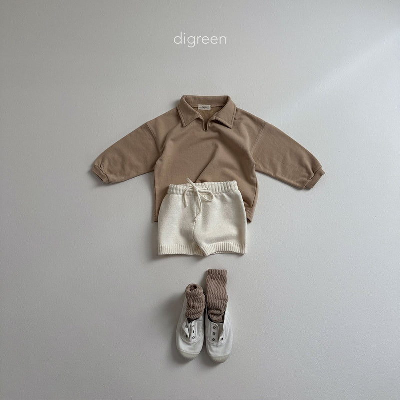 digreen / band knit pants