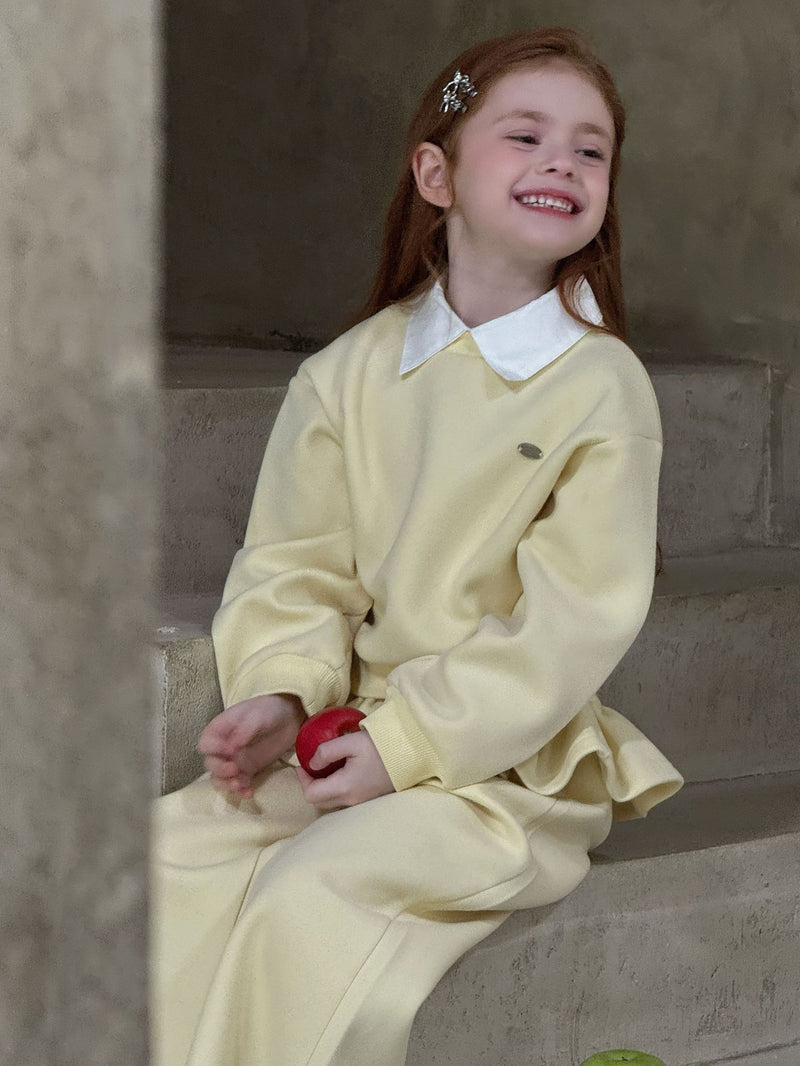 otaly /  collar mtm frill pants set【for kids , jr】(no.5716)