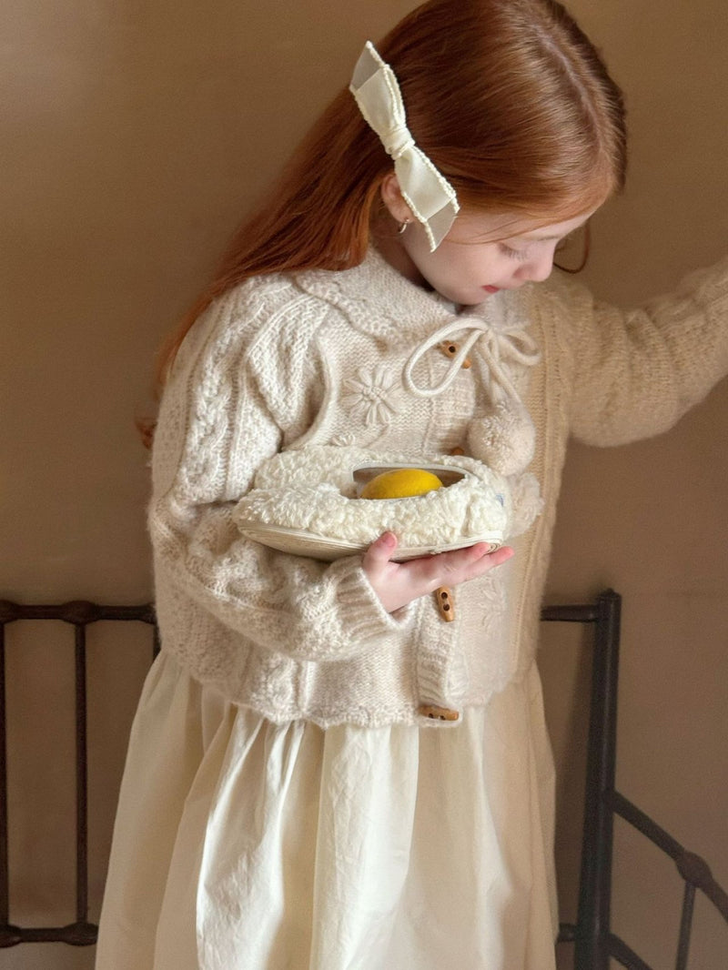 一部即納 otaly / white wool sweater【for kids , jr】