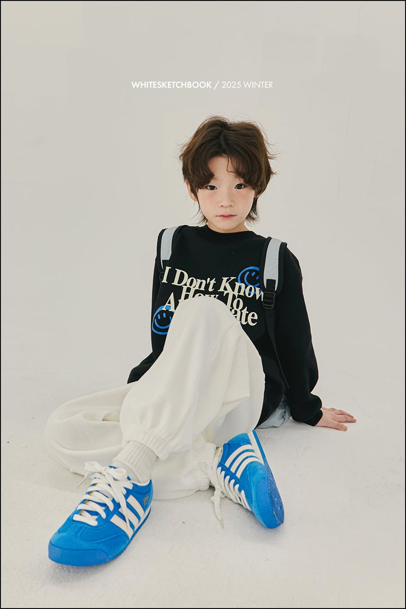 white sketch book / rib mink jogger pants【for kids&Jr.】