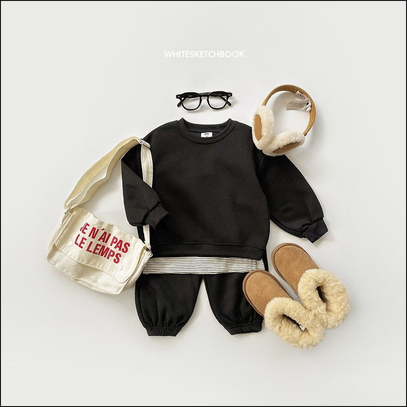 white sketch book /  warm basic pants【for kids&Jr.】