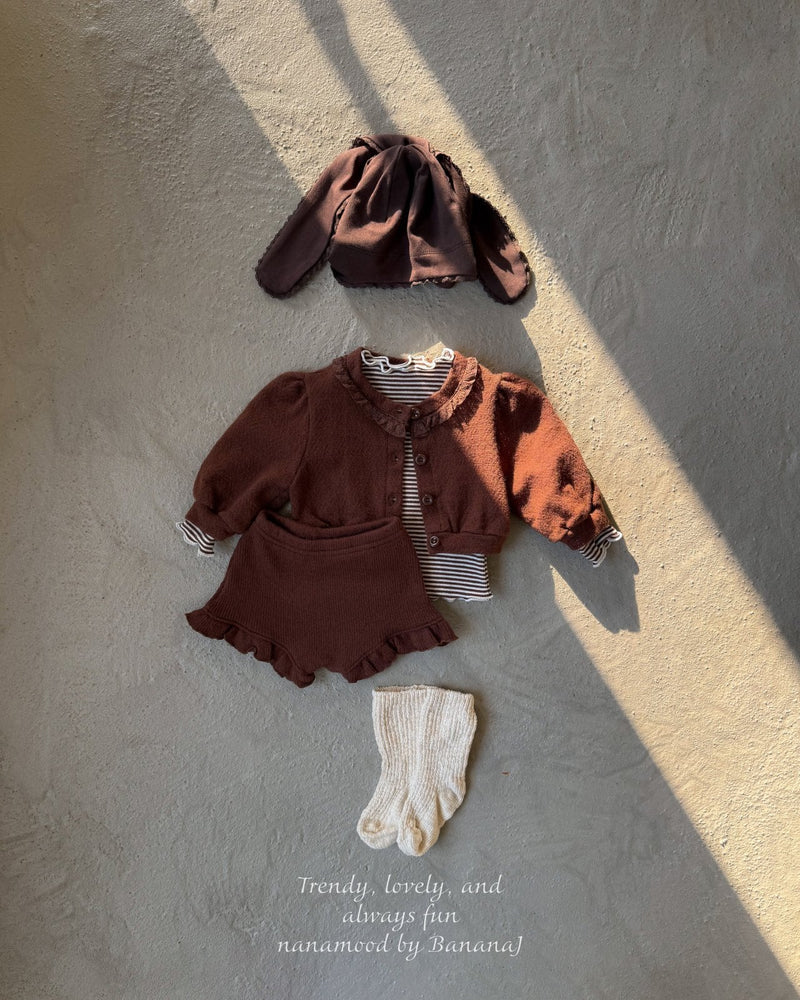 nanamood by banana.j / bebe mocha cardigan【for baby】