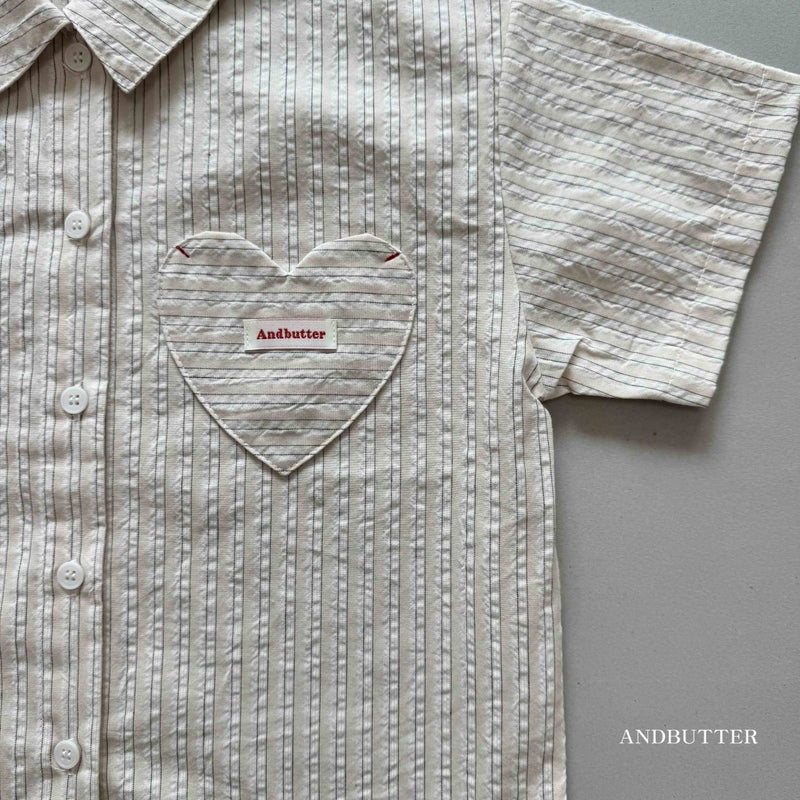 and butter / love point shirt【for kids & jr.】