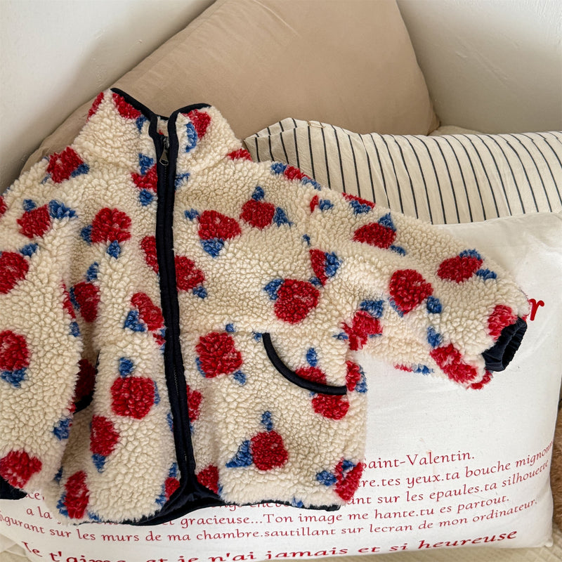 bright flower boa coat 【for kids&Jr.】