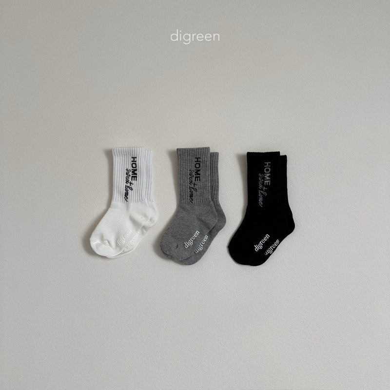 digreen / home sweet socks (3set)【for kids】