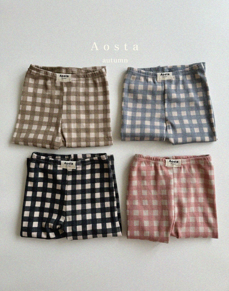 aosta / check leggings