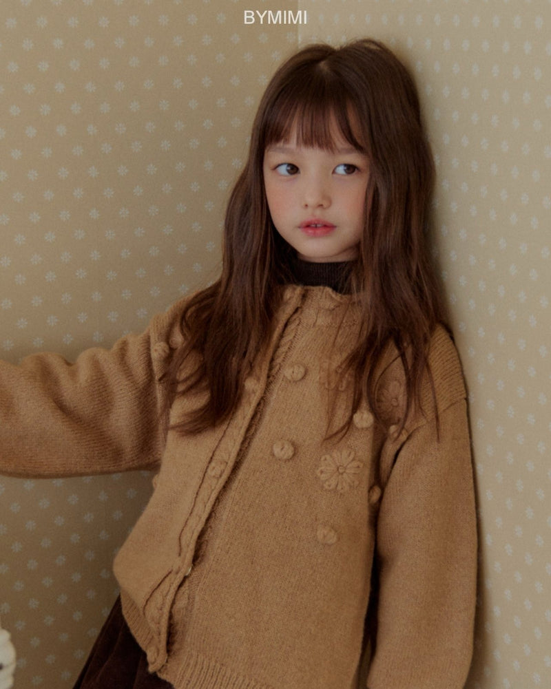 by mimi  / button knit cardigan【for kids , jr】