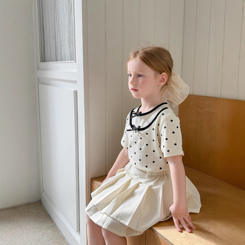 dot ribbon tee【for kids &  Jr.】