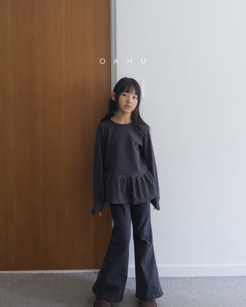 oahu / dot frill t【for kids, Jr. 】