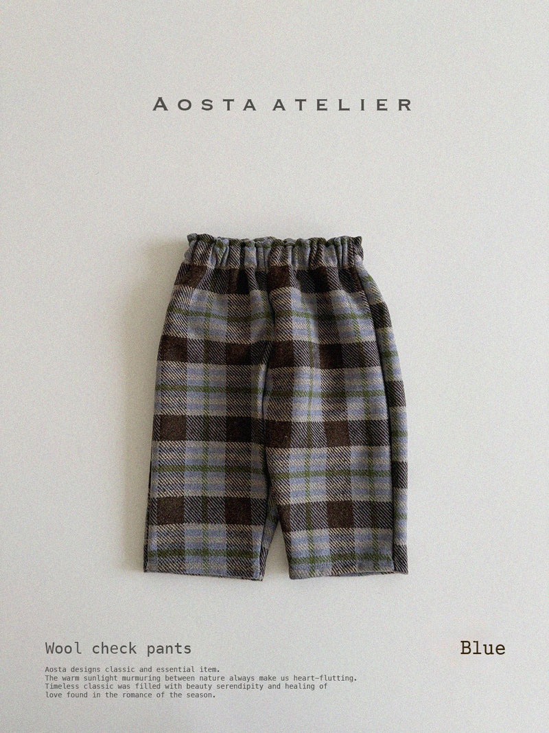 aosta / wool check pants