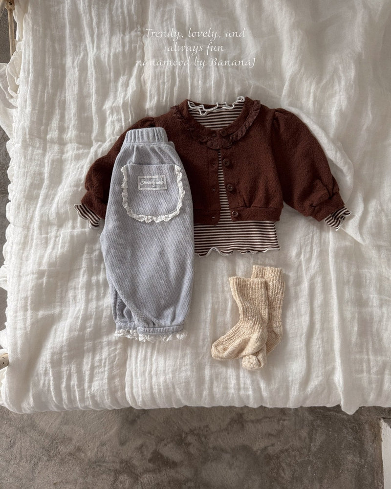 nanamood by banana.j / bebe mocha cardigan【for baby】