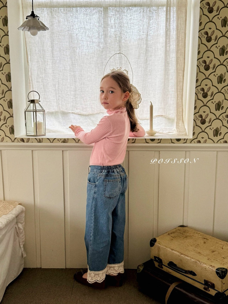 poisson / eyelet polar tee【for kids &Jr.】