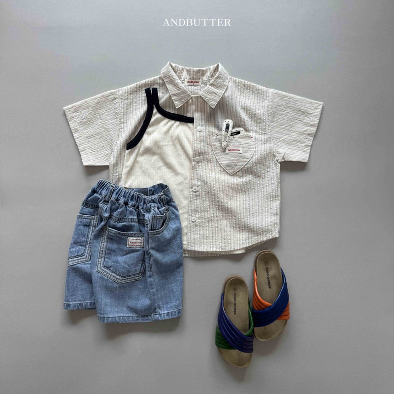 and butter / love point shirt【for kids & jr.】