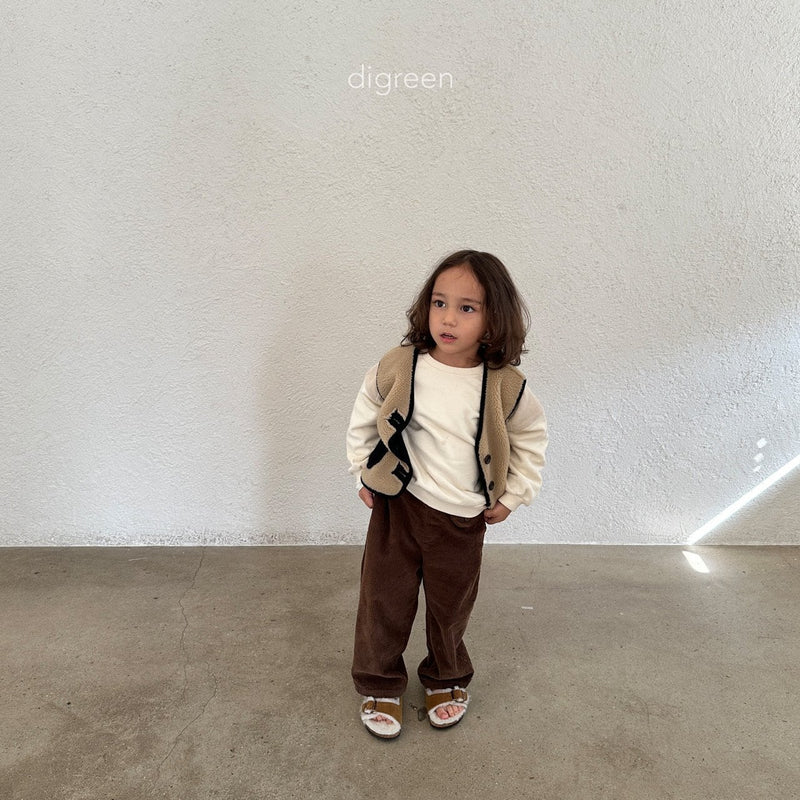 digreen / button corduroy pants