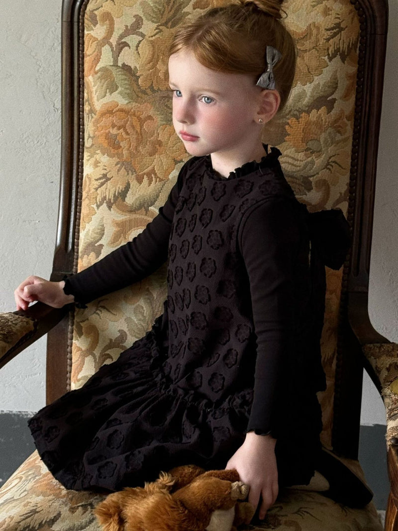 otaly / black jacquard vest dress【for kids , jr】