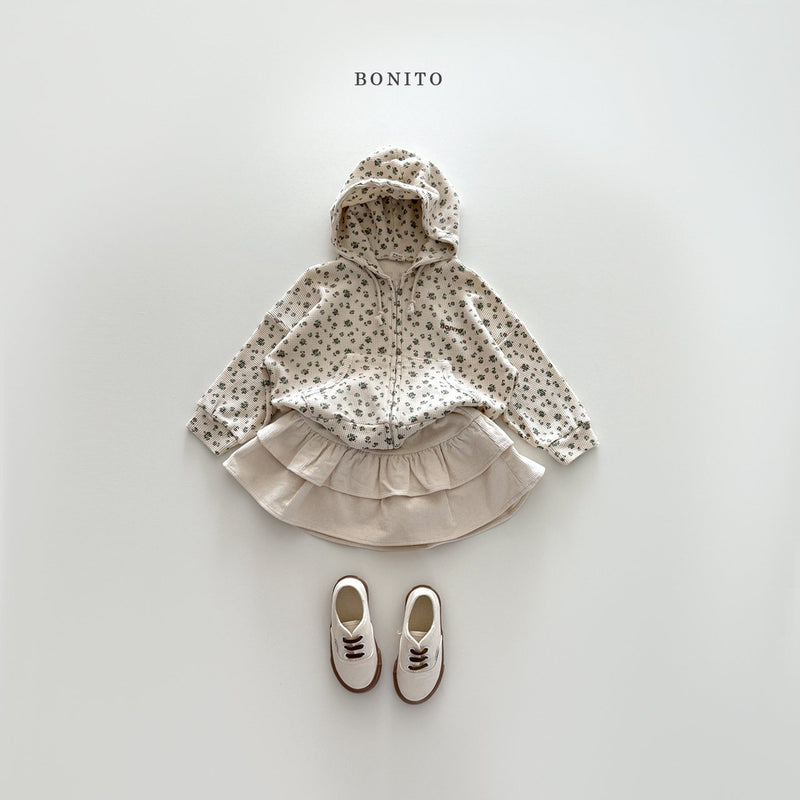 bonito / waffle hood zip up 【for kids&Jr.】