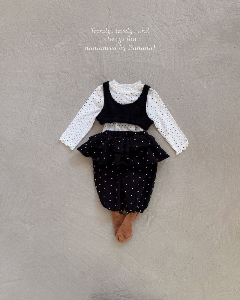 nanamood by banana.j / bebe leaf dot pants【for baby】