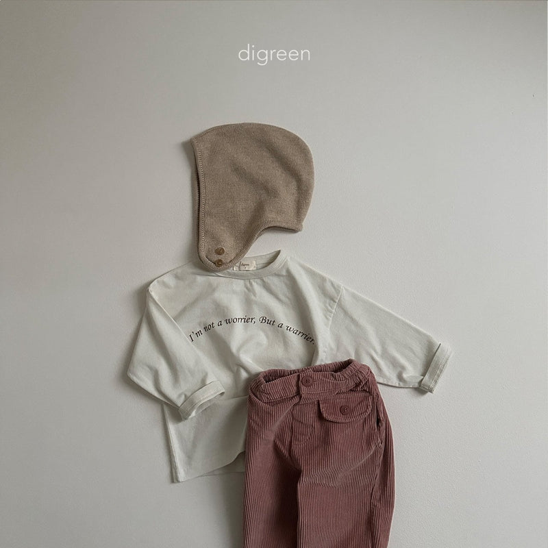 digreen / button corduroy pants