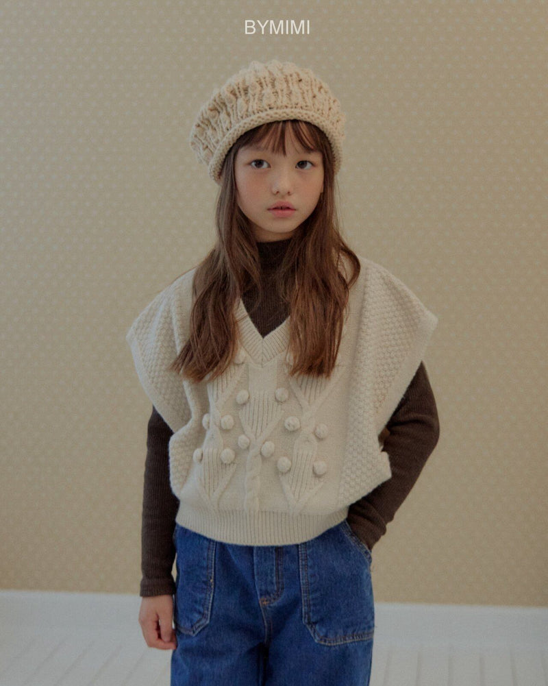 by mimi  / mizzu knit vest【for kids , jr】