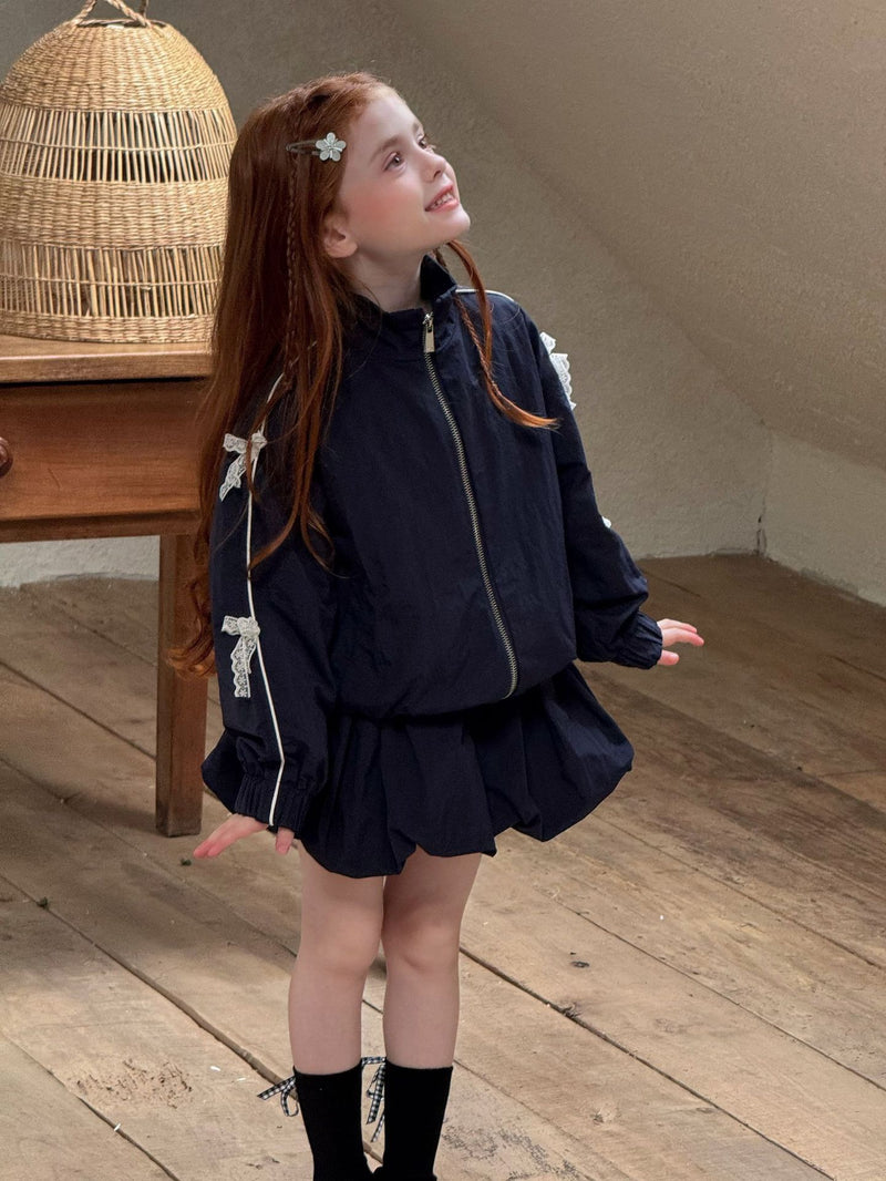 otaly / ribbon jacket skirt set【for kids , jr】(no.5690)