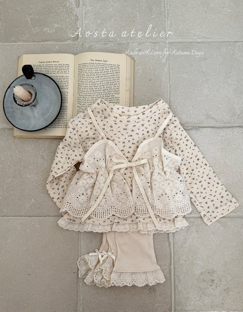 aosta /  lace ribbon vest【for baby&kids】