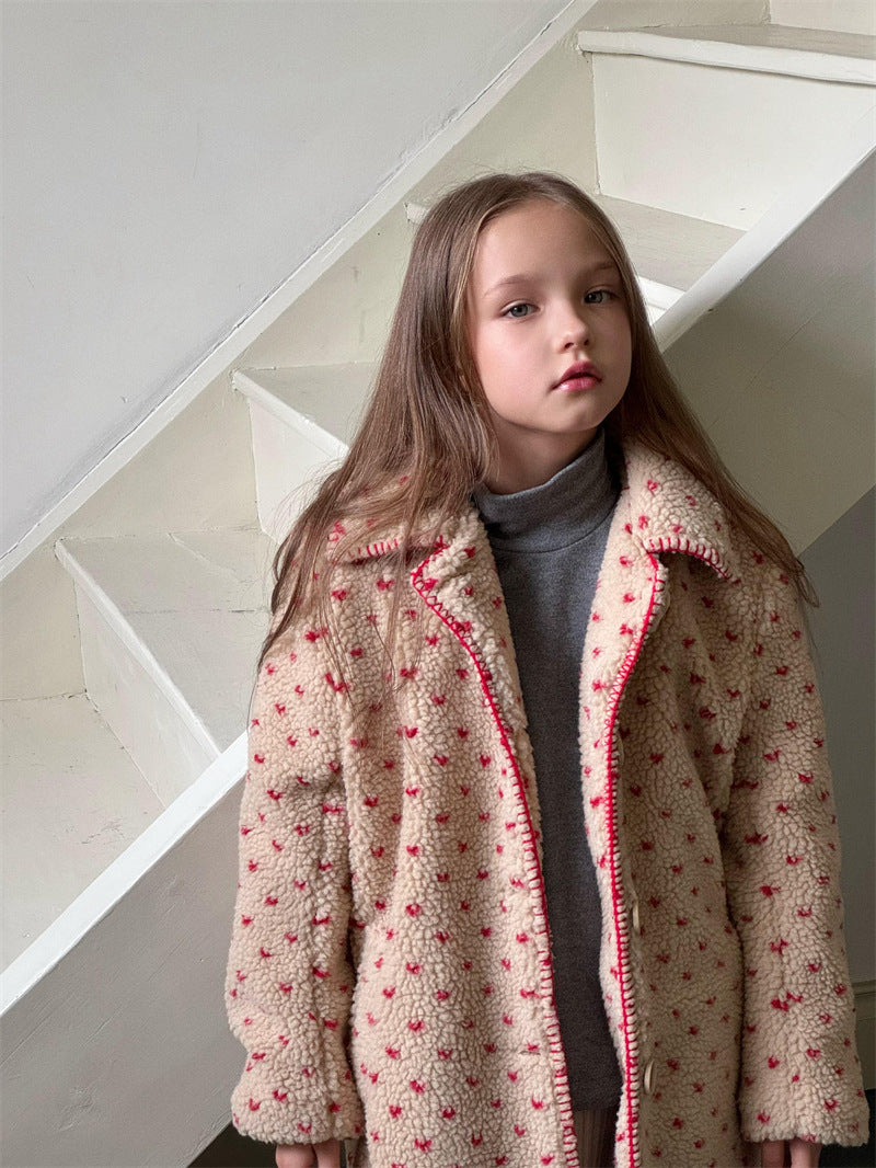 cheng le  / dot wool coat 【for kids , jr】