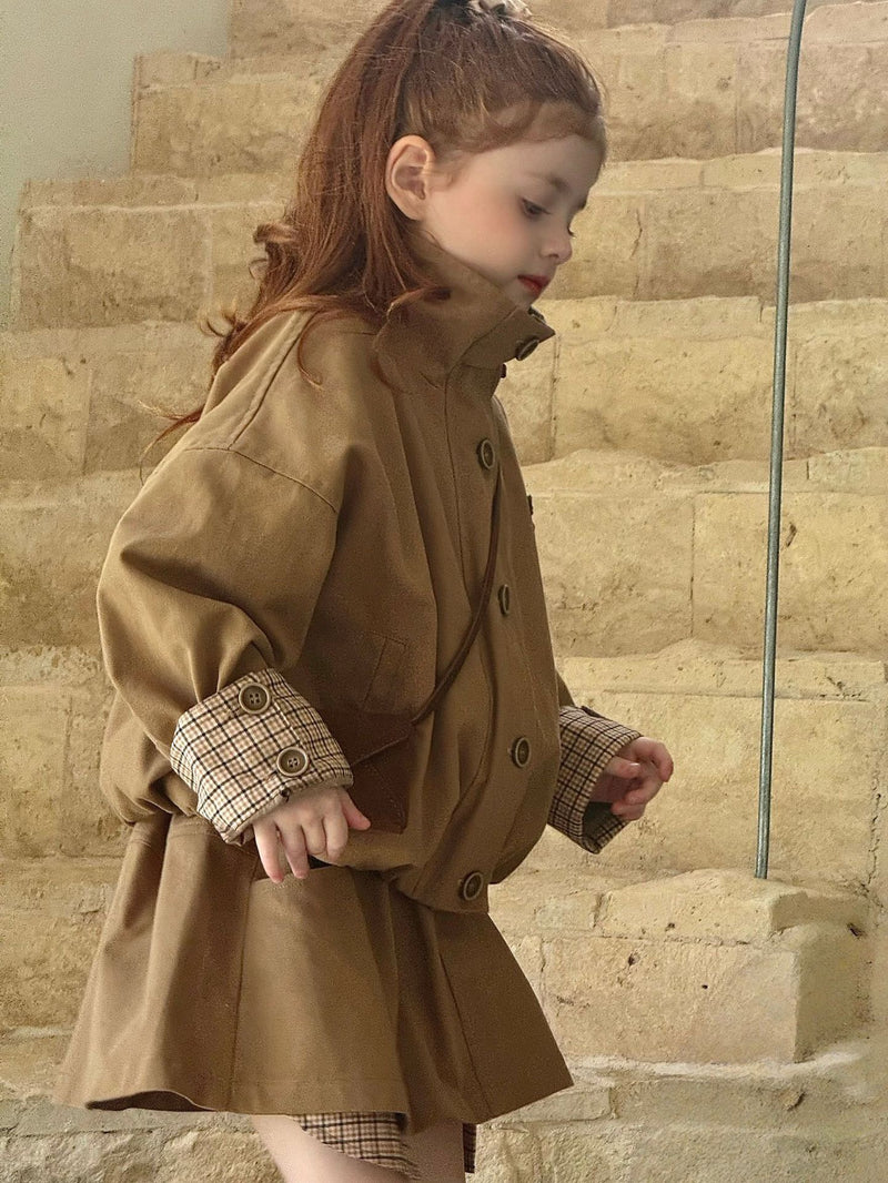 otaly / cafe check skirt【for kids , jr】(no.5671)