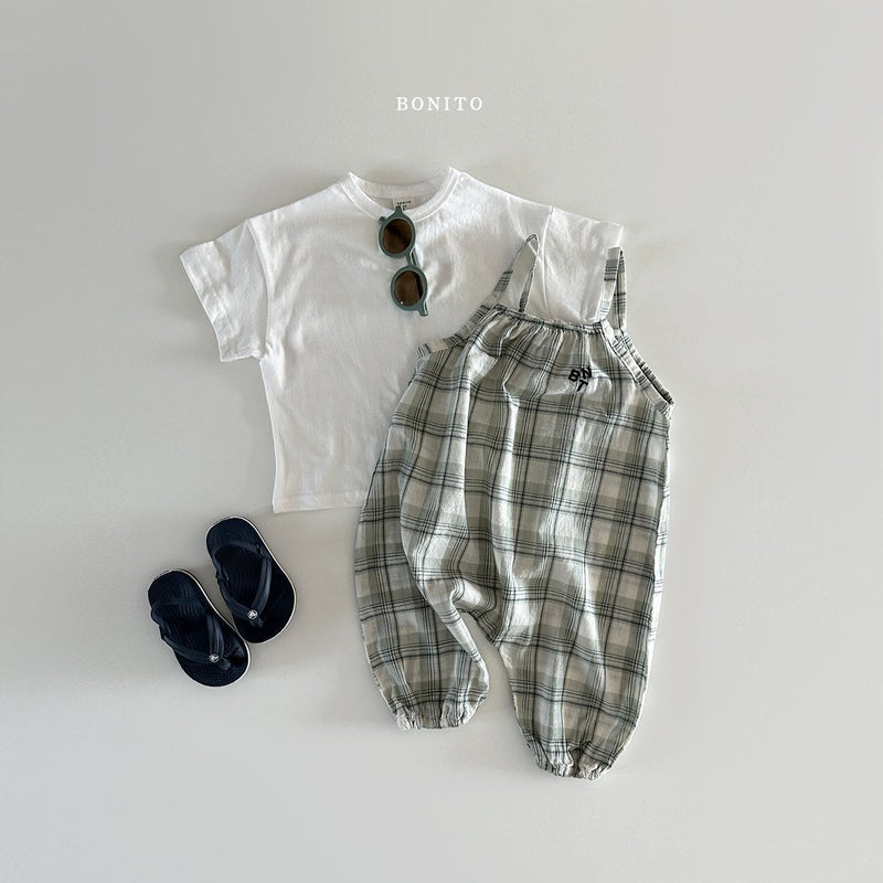 bonito / check camisole overall