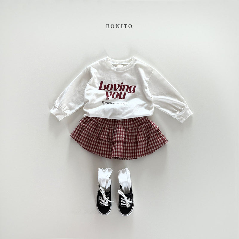 bonito / check tiared skirt【for kids&Jr.】