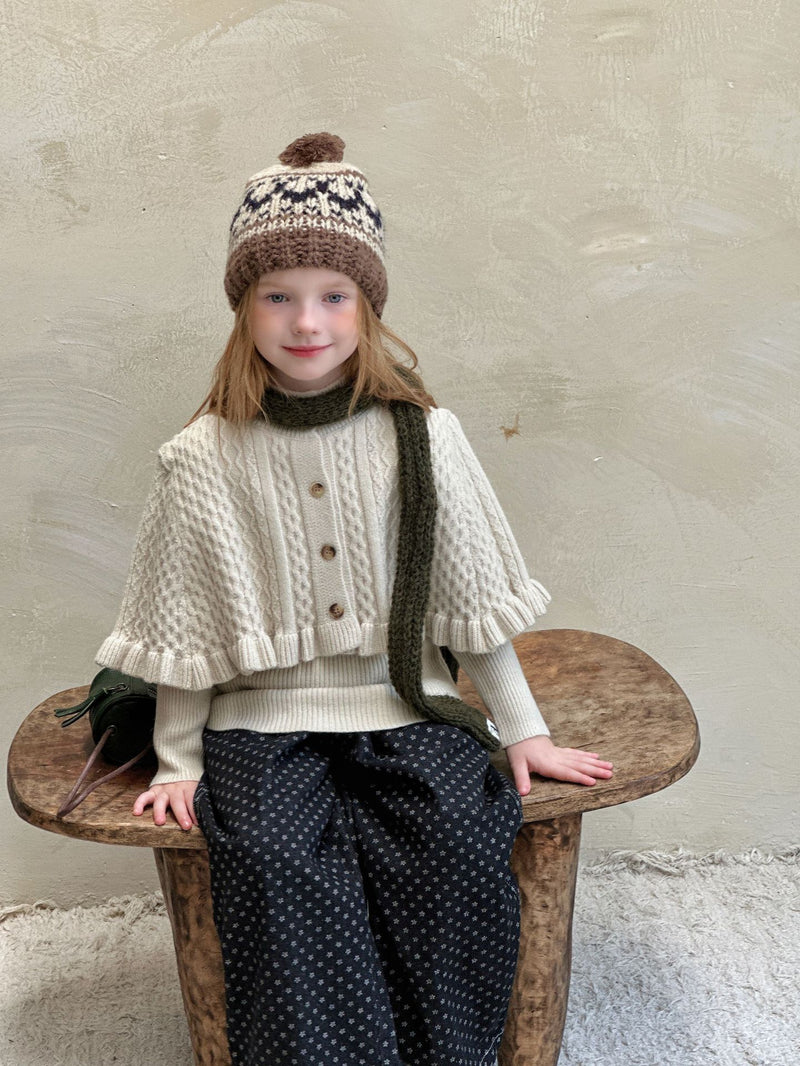knit mantle coat 【for kids&Jr.】