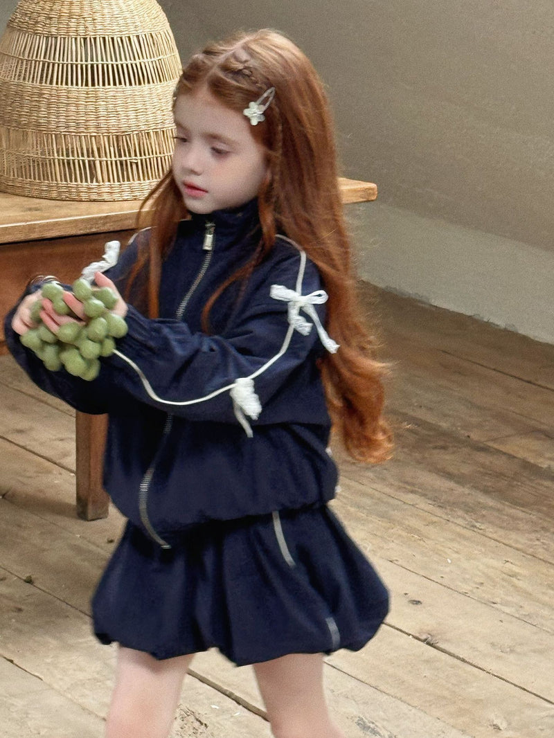 otaly / ribbon jacket skirt set【for kids , jr】(no.5690)
