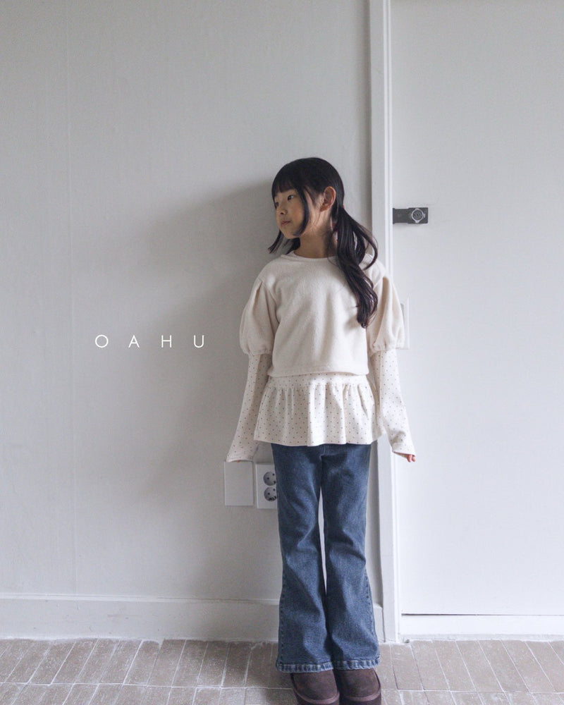 oahu / dot frill t【for kids, Jr. 】