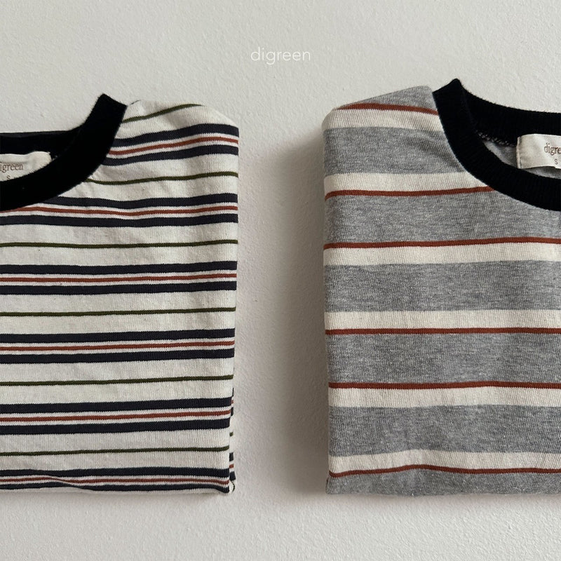 digreen /multi stripe tee