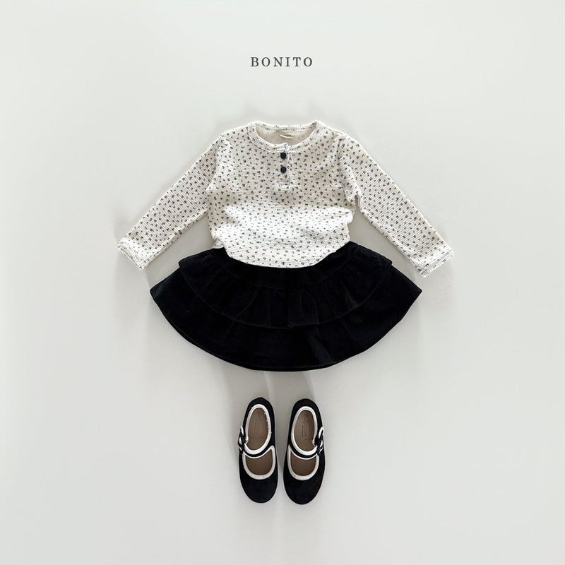 bonito / flower warp lace t【for kids&Jr.】