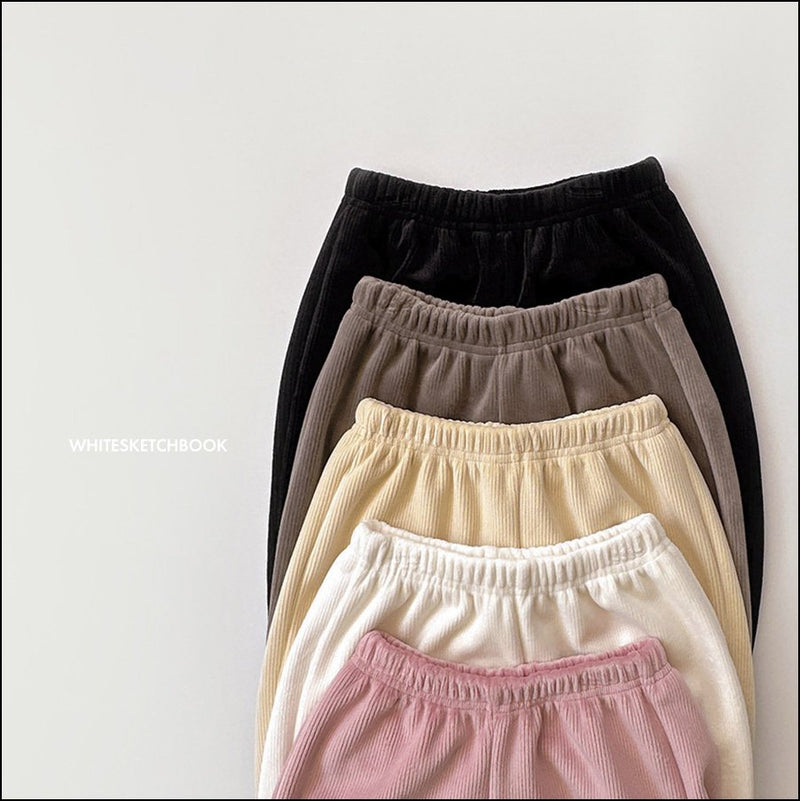 white sketch book / rib mink jogger pants【for kids&Jr.】