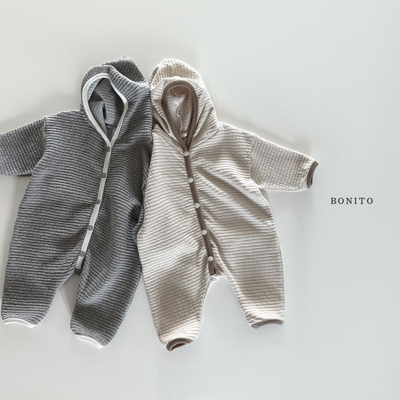 bonito / emboss hood suit 【for baby】