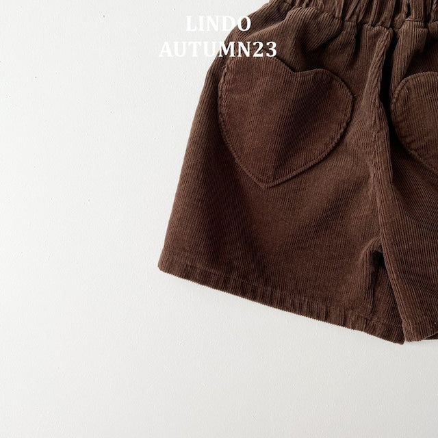 LINDO / heart pocket corduroy pants