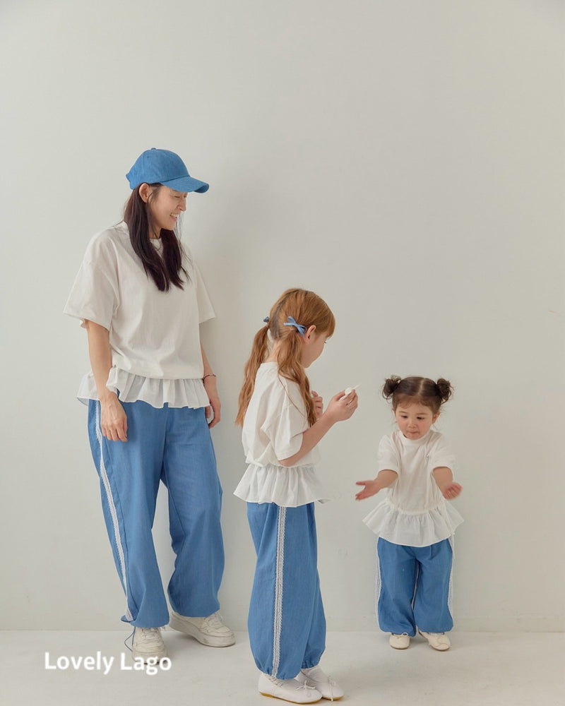 lago / pin tuck string pants【for kids, jr &mom】