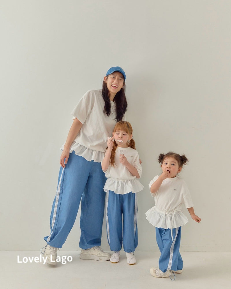 lago / frill string long t【for kids, jr &mom】