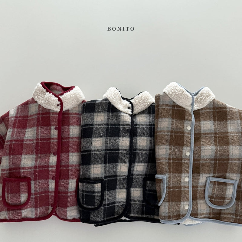 bonito / check rabba dumble jacket 【for kids&Jr.】
