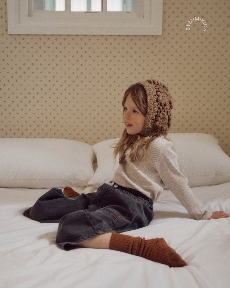 by mimi  / knit bonnet【for kids , jr】