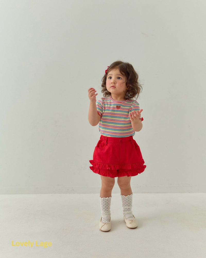 lago / heart rainbow t【for kids&Jr.】