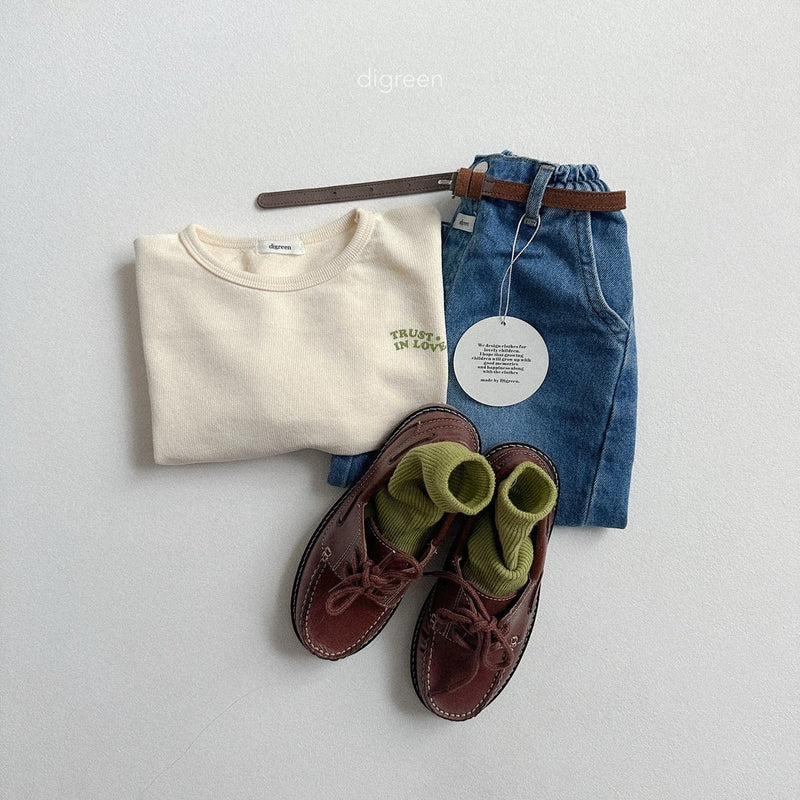 digreen / volume denim pants【for kids】
