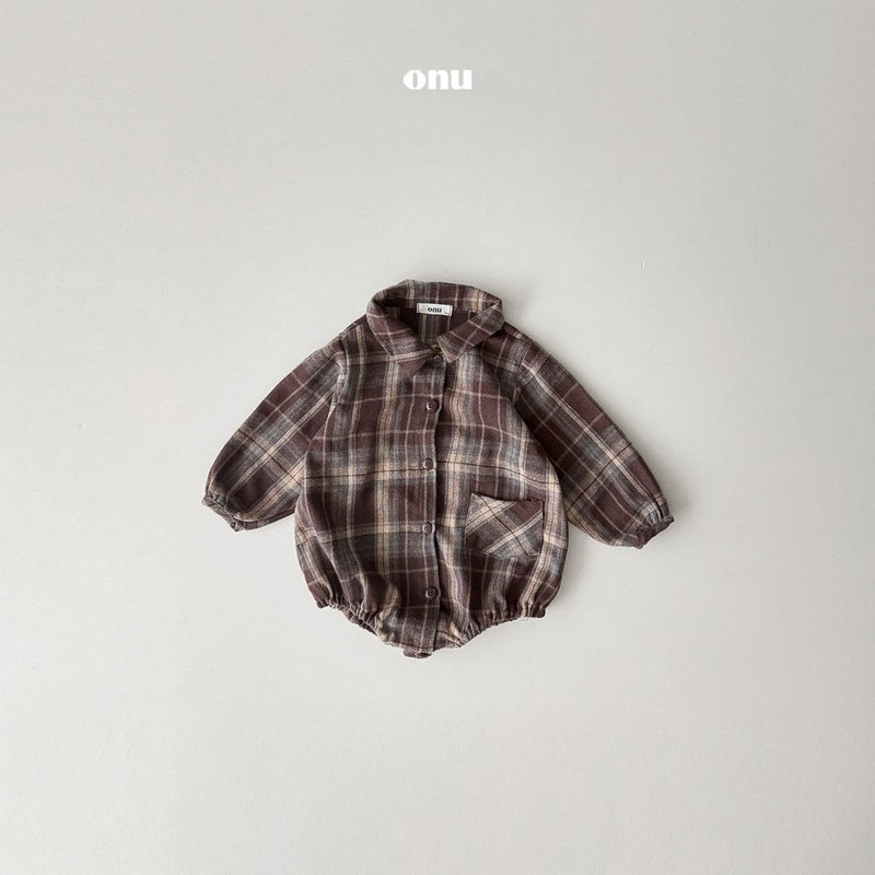 onu / check collar suit【for baby】